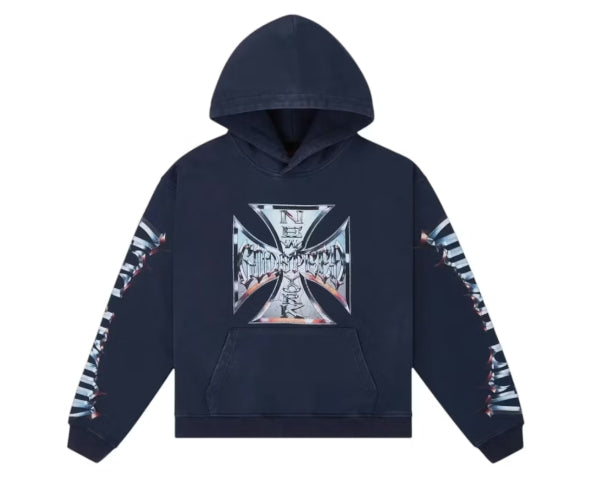 Godspeed Chrome Motto Hoodie Navy Wash