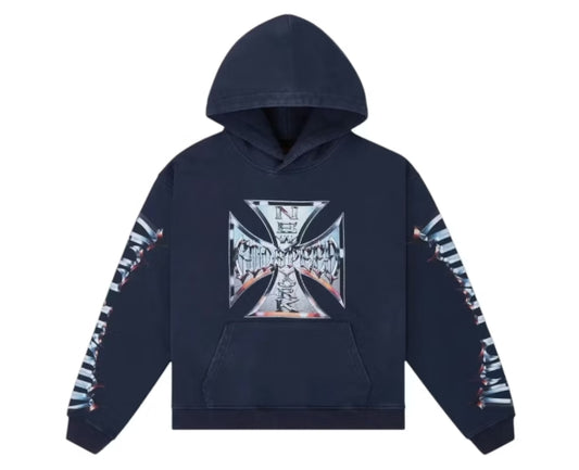 Godspeed Chrome Motto Hoodie Navy Wash