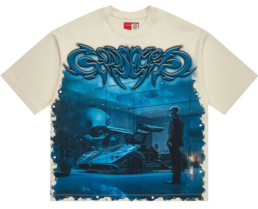 Godspeed Showroom Miami Superrun T-ShirT ( bone)