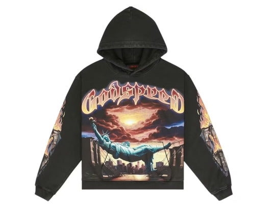 Godspeed Burnt Bridges Hoodie Black Wash