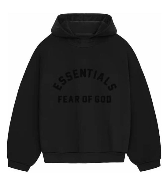 Fear of God Essentials Chest Logo Hoodie Jet Black